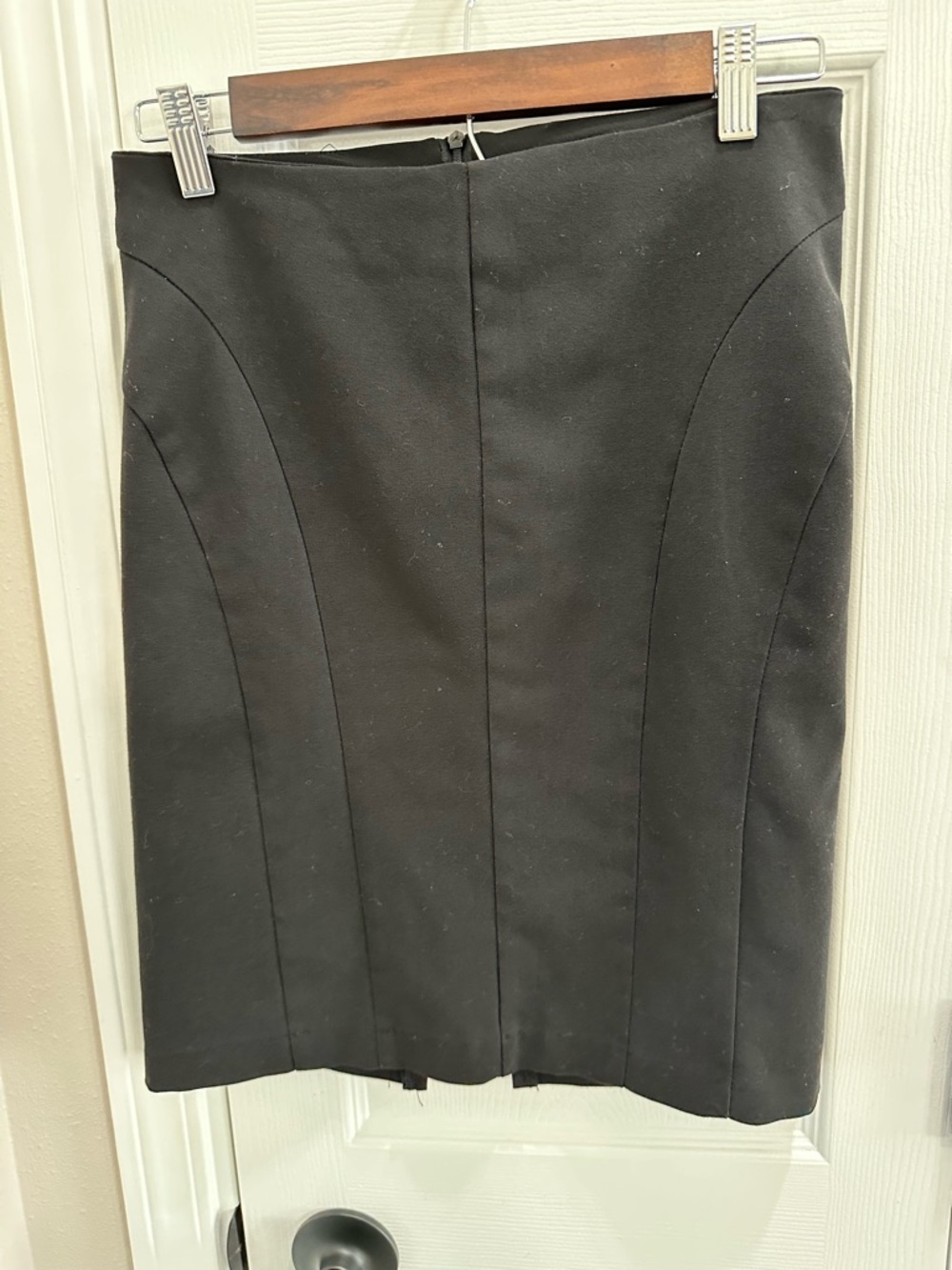 Spring Street Black Curved-Seam Pencil Skirt